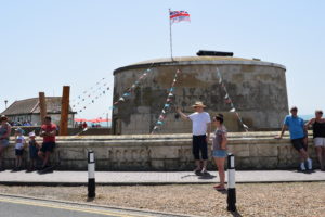 A photograph of Martello Tower at Armed Forces and Veterans Day in 2019