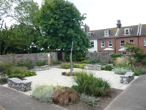 Peace Garden within Crouch Gardens created in partnership with Seaford Quakers.