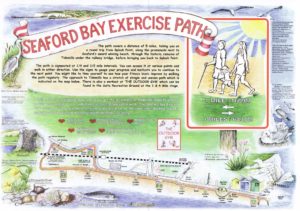 A photograph of the Seaford Exercise Path illustration 