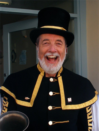 A photograph of Peter White, Seaford Town Crier.