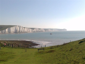 A photograph of the Seven Sisters cliffs