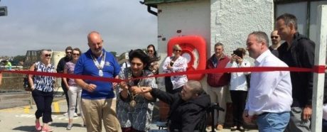 Beach Access opening cutting the ribbon