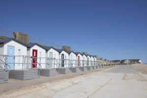 Bonningstedt Beach Huts looking towards Seaford Head.