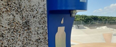 A photograph of a water refill station