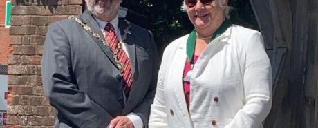 A photo of the 2020 Mayor with his Mayoress and Consort