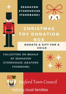 Christmas Toy donations poster with toy soldiers