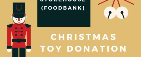 Christmas Toy donations poster with toy soldiers