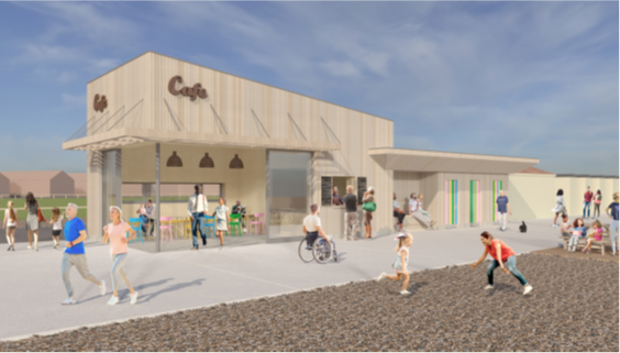 architect design of new cafe and toilet facility