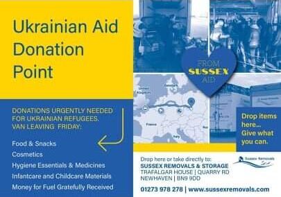 Sussex Removals Ukrainian Donation Point Infographic