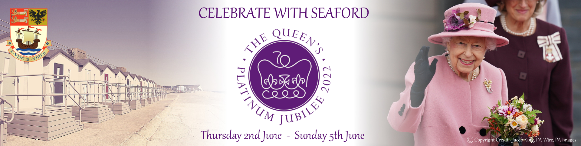 wEB bANNER pROMOTING THE qUEENS pLATIMUN jUBILEE CELEBRATIONS IN sEAFORD