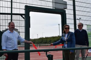 cutting of the ribbon