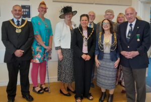 Mayor of Seaford stands with local East Sussex Dignitaries