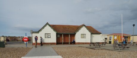 External view of Martello toilet block on Seaford seafront.