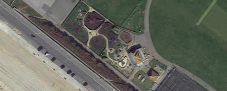 Aerial View of The Salts Play Park in Seaford East Sussex