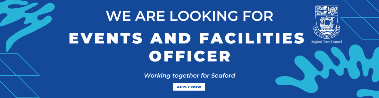 Image of advert for an Events and Facilities Officer at Seaford Town Council