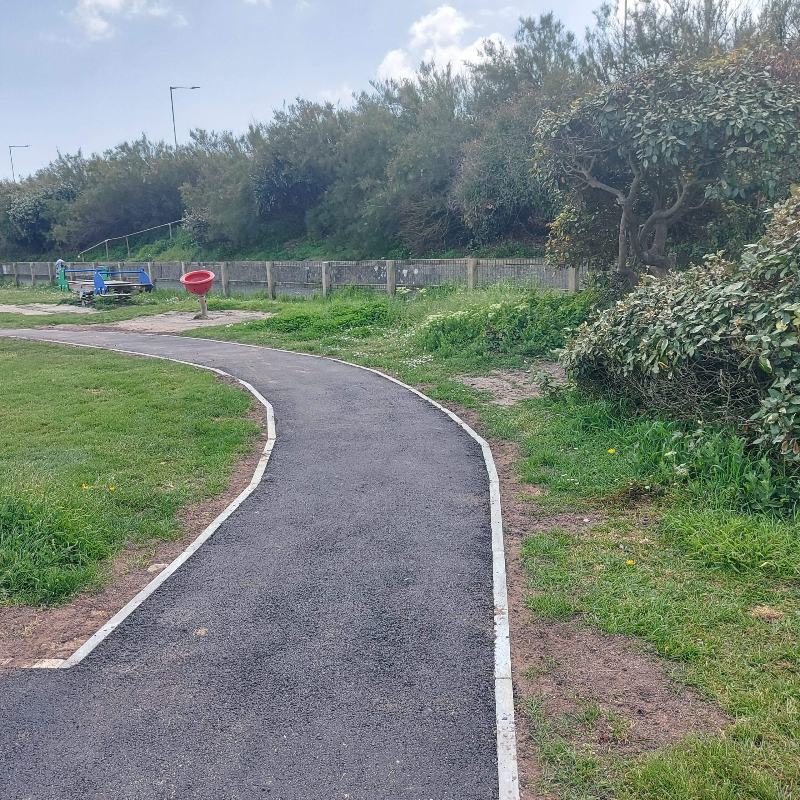 newly resurfaced pathway 