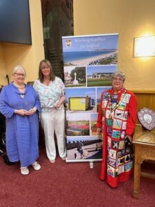The Mayor of Seaford standing with Dawn Monk and Terri Simmons