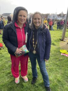 The Mayor of Seaford with Lucy attending the Everybody's Havens solidarity march.