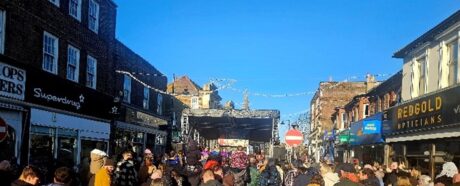 People attending the Christmas Magic market in Seaford