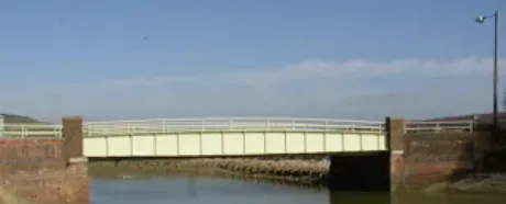 Image of a vehicle bridge over a river