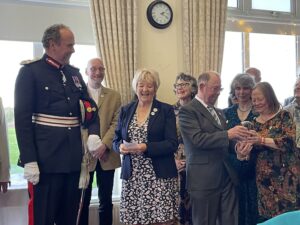 the presentation of the Kings Award for Voluntary Service at Blatchington Golf Club 