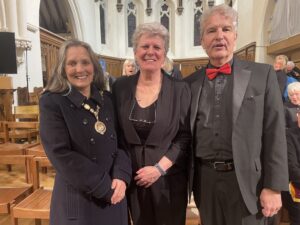 The Mayor of Seaford with Seaford Choral Society members.