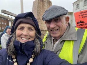 Mayor of Seaford with Laurie Holland. 