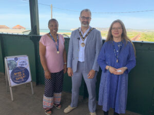 The Mayor Seaford with representatives from Lewes District Citizens Advice Rural Outreach team