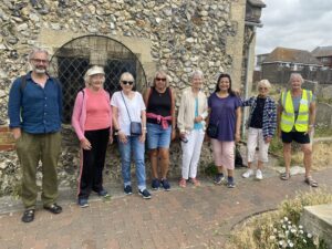 The Mayor of Seaford with walkers from Seaford Health Walk.