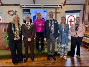 The Mayor of Seaford with local mayors.
