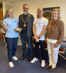 The Mayor with other mayors.