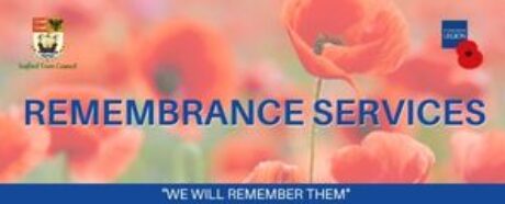 Red poppies background. Remembrance Services
