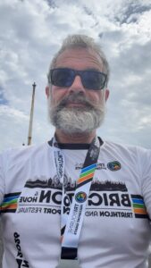 The Mayor of Seaford at the Brighton Trialthon.