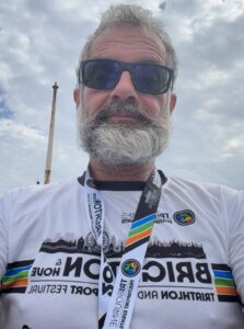 The Mayor of Seaford at the Brighton Trialthon.